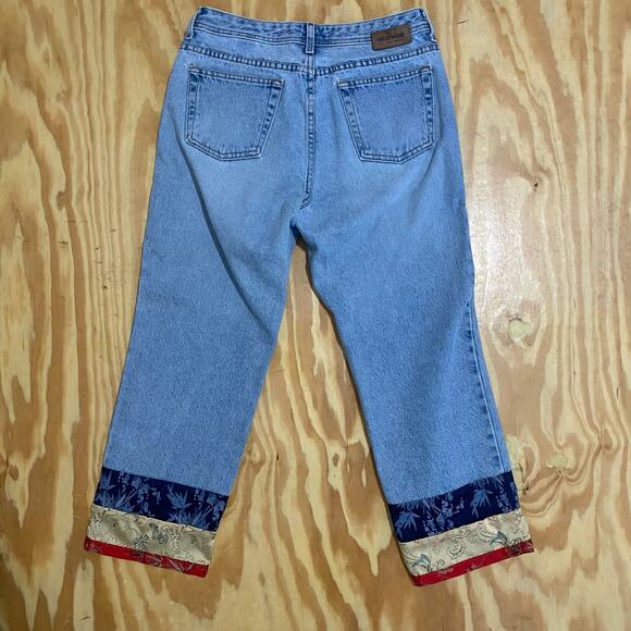 Vintage 90s Hollywood The Jean People Cropped Jeans Womens Size 32 Colorful* - Picture 2 of 13